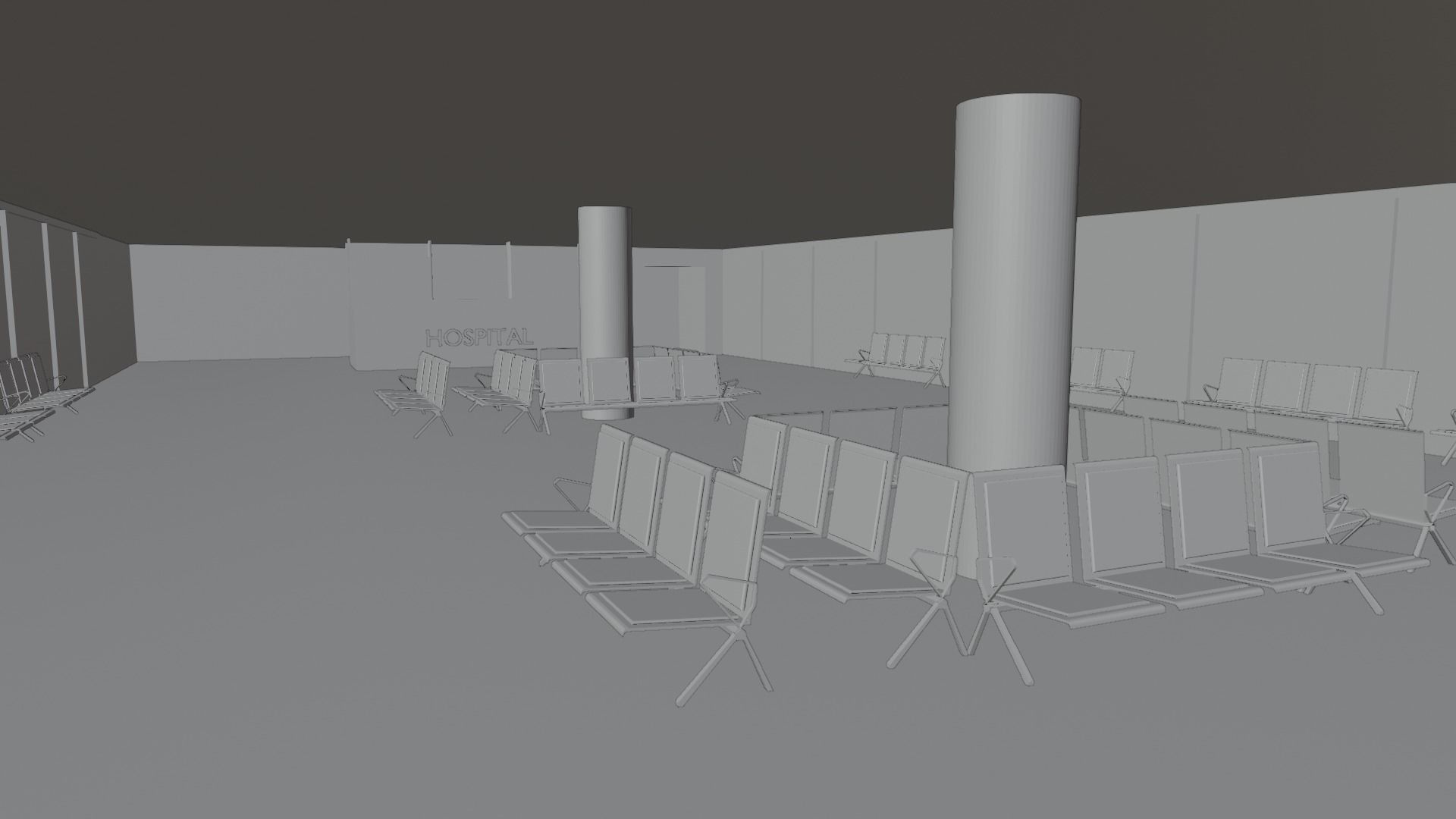 Hospital Interior Low-poly 3D model_6