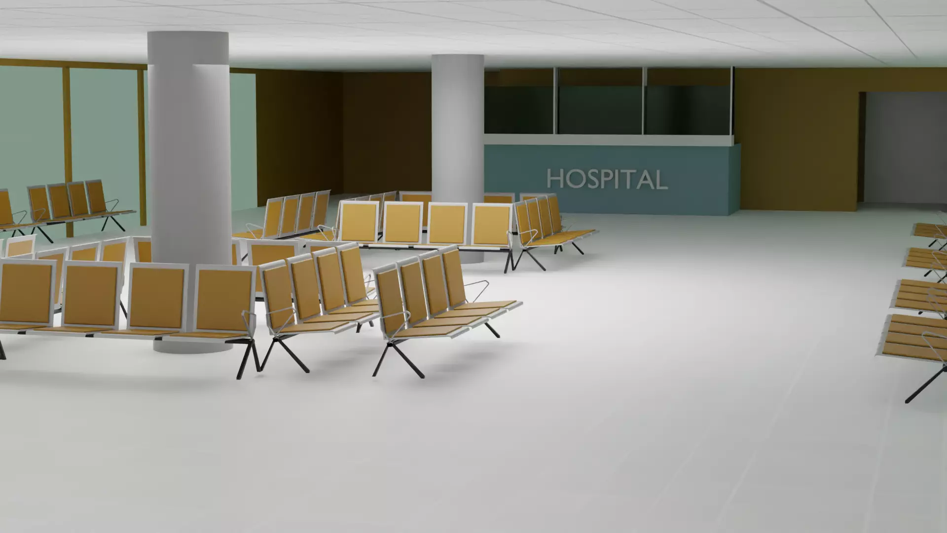 Hospital Interior Low-poly 3D model_0