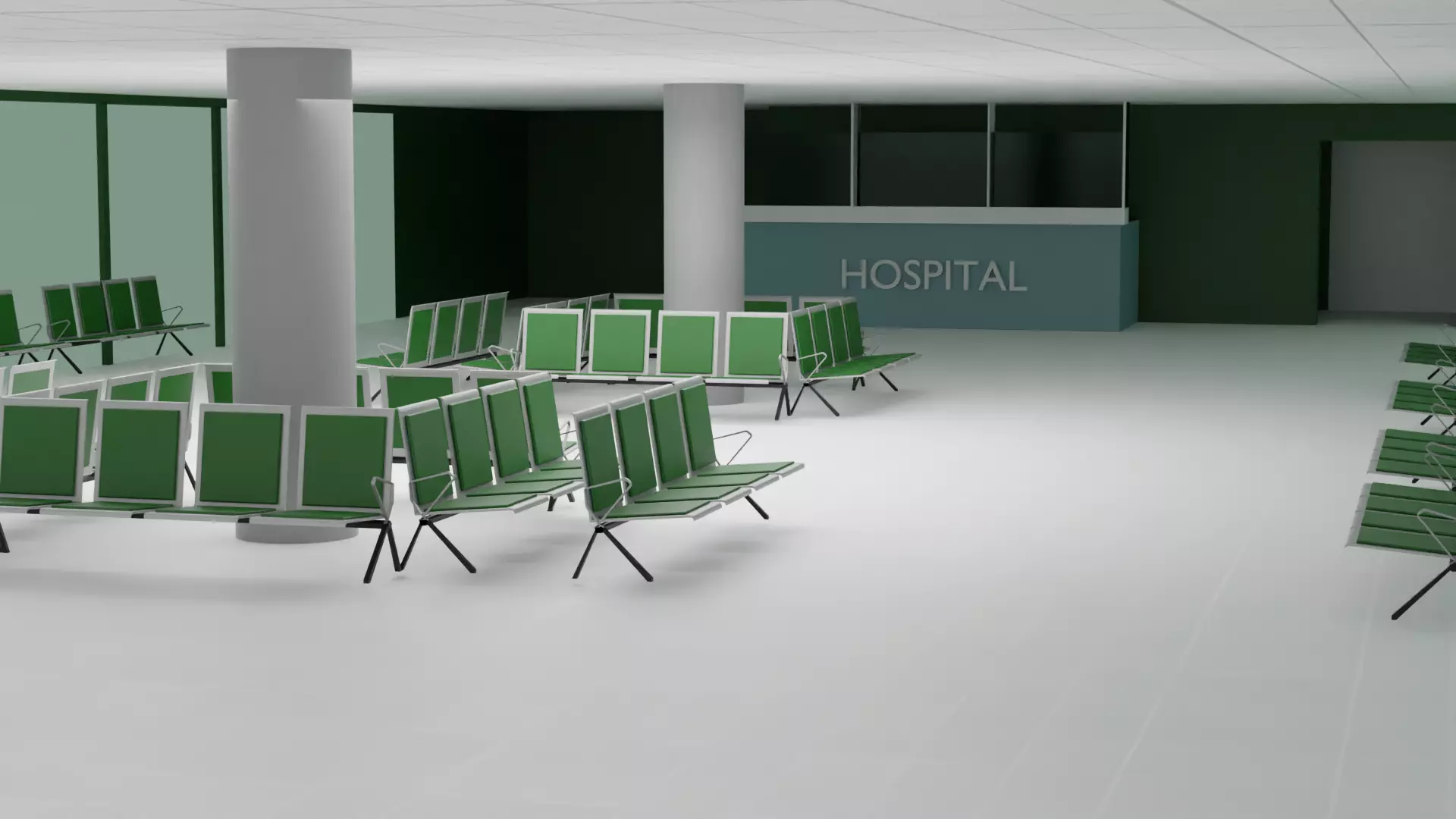 Hospital Interior Low-poly 3D model_0