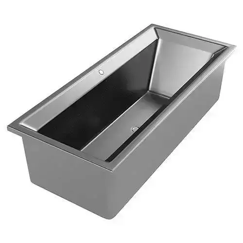 Bathtub rectangular stainless steel sink