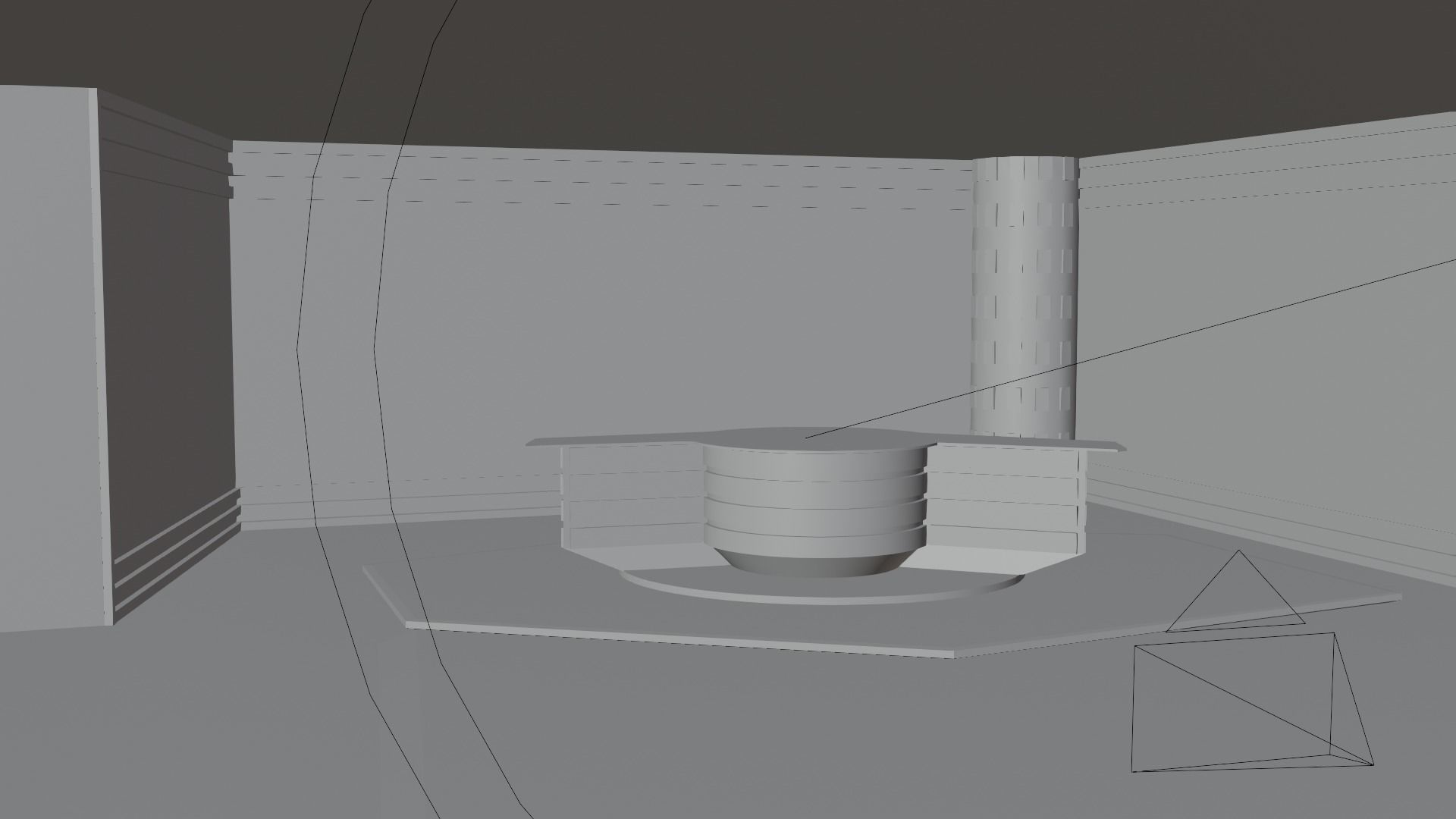 Tv Studio Low-poly 3D model_6