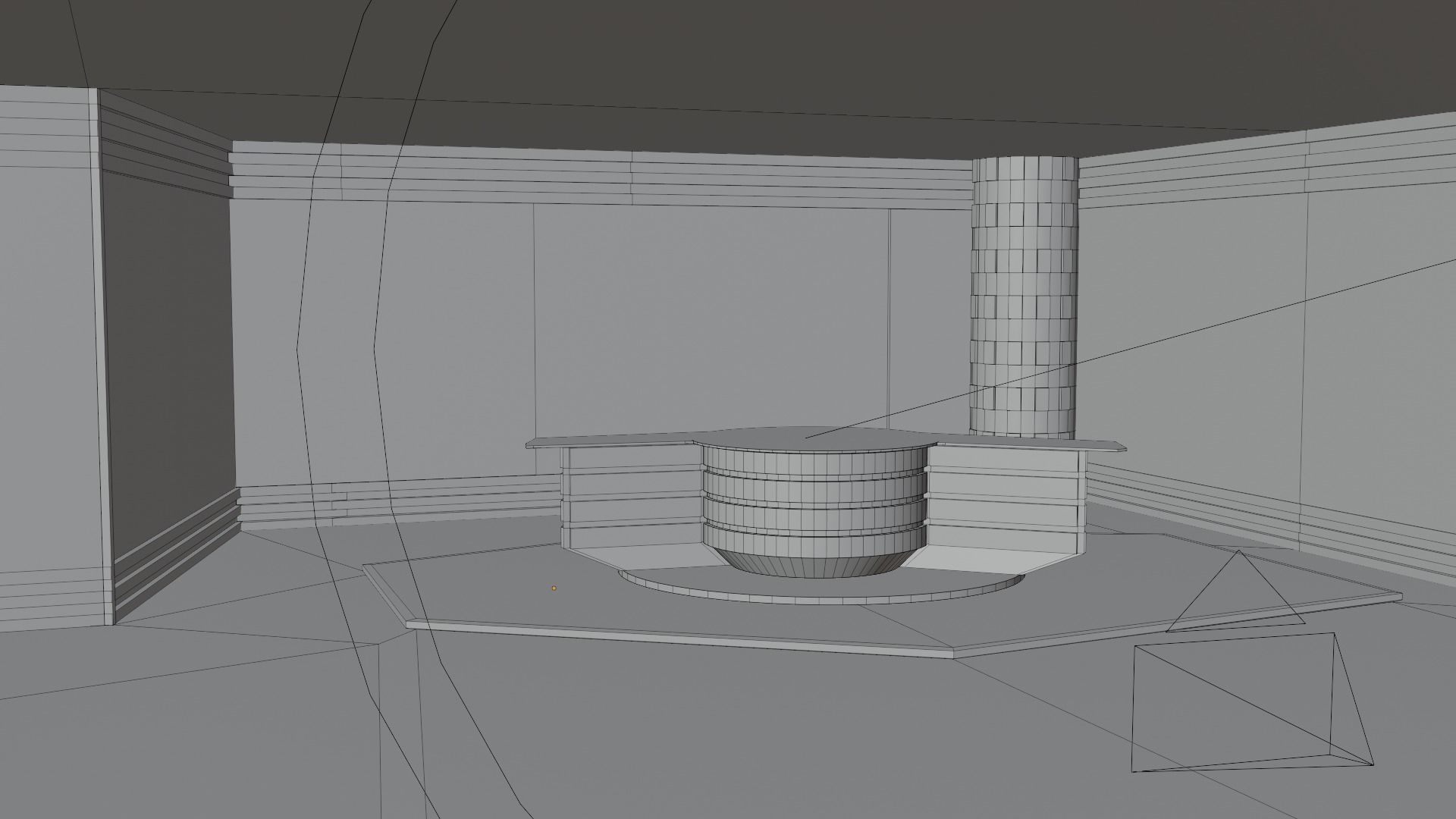 Tv Studio Low-poly 3D model_7