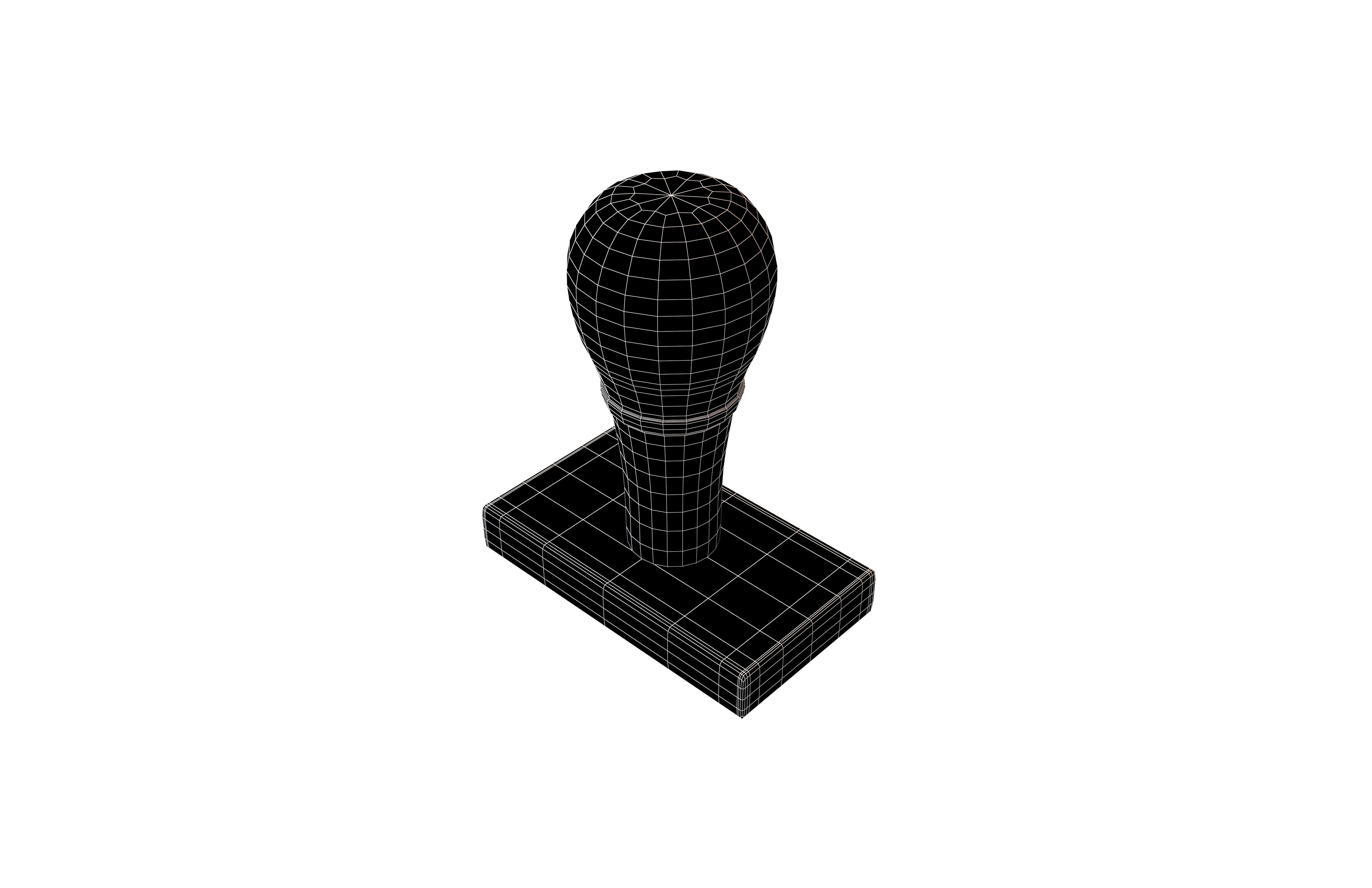Rubber Stamp v1 005 Low-poly 3D model_6