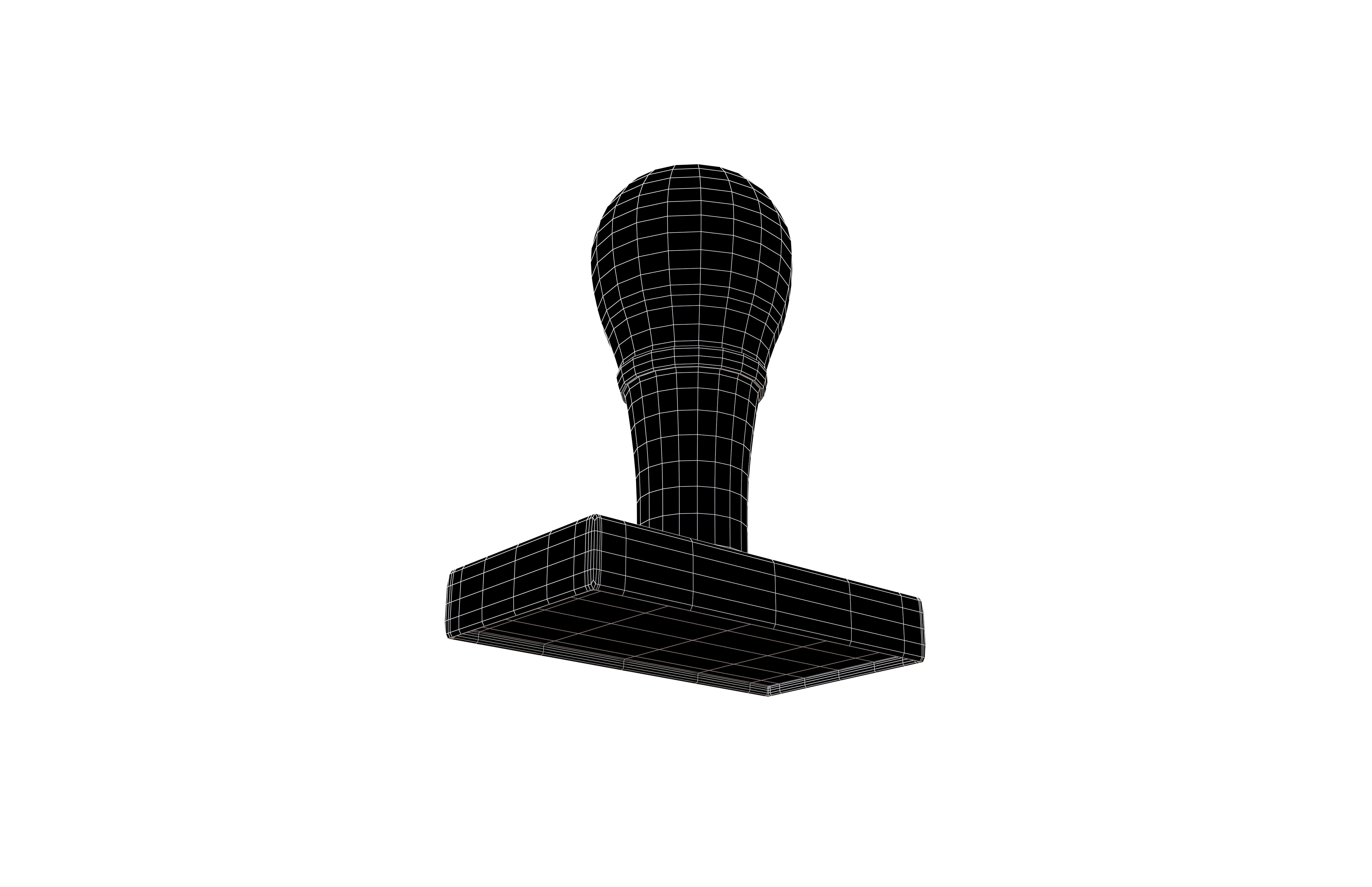 Rubber Stamp v1 005 Low-poly 3D model_7