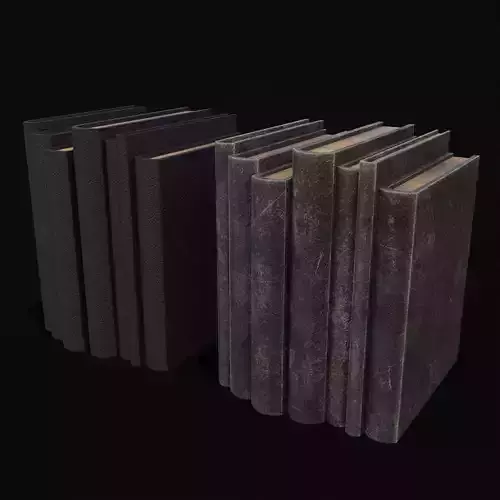 Simple Purple Leather Books