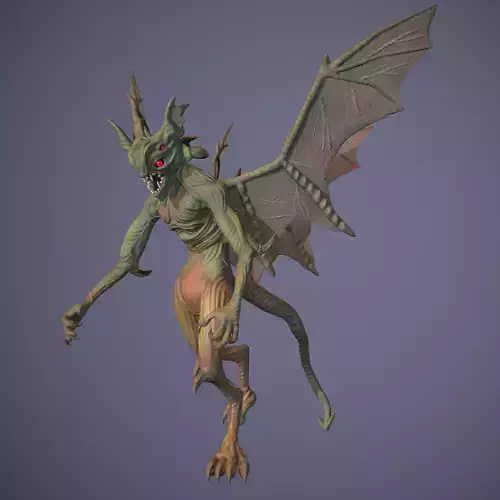 Stylized Gargoyle Low-poly 3D model