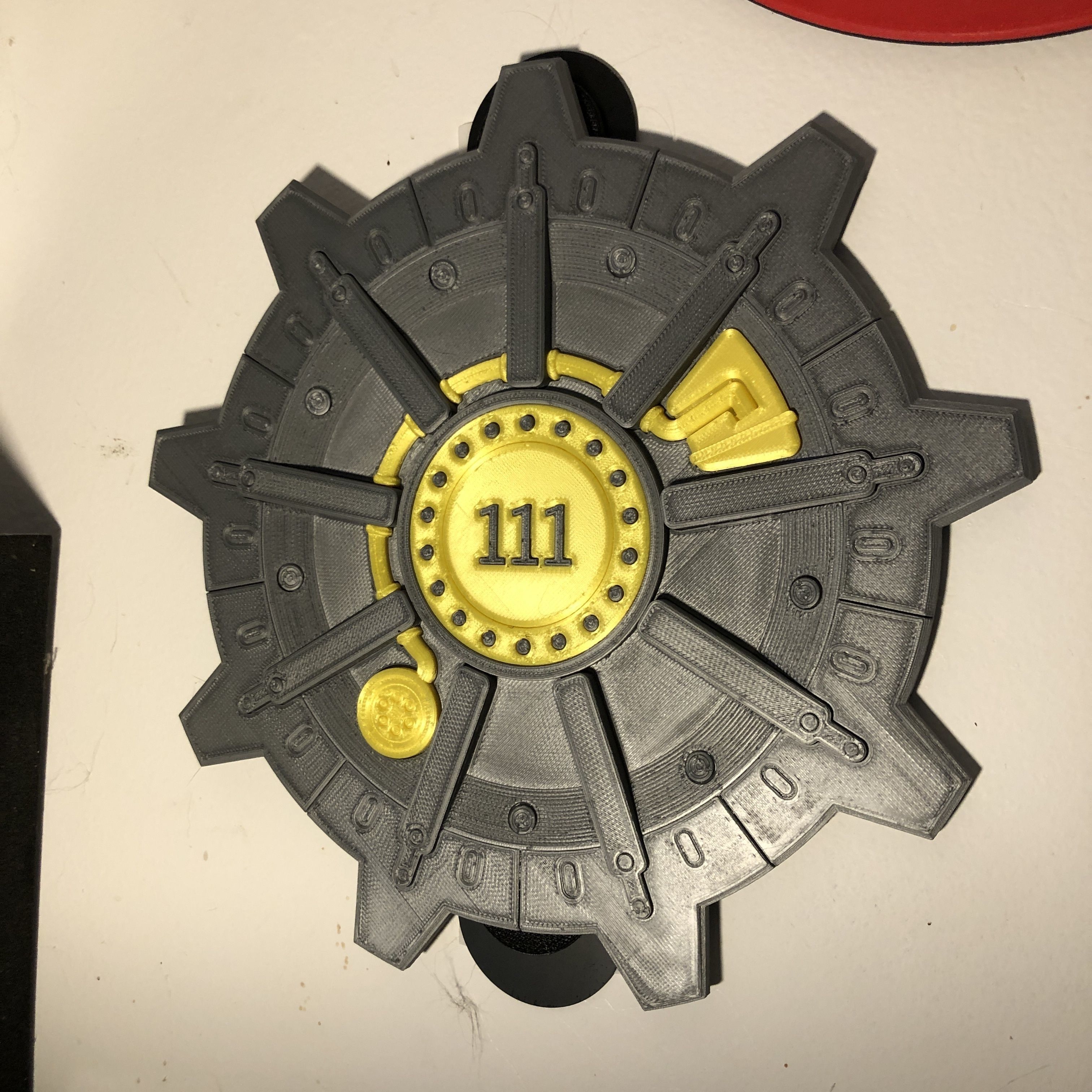 Fallout 111 Vault Door Wall Plaque 3D print model_5