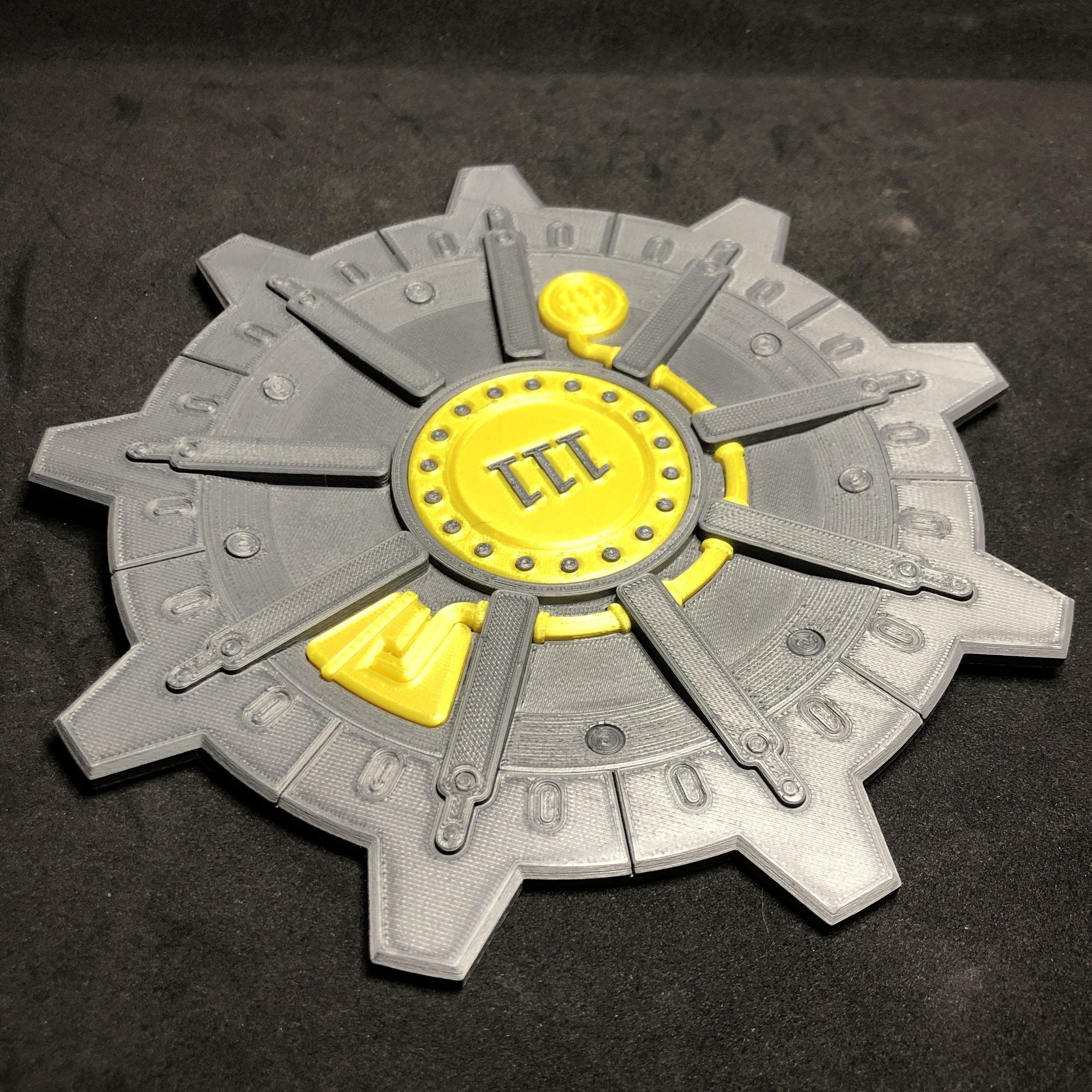Fallout 111 Vault Door Wall Plaque 3D print model_2