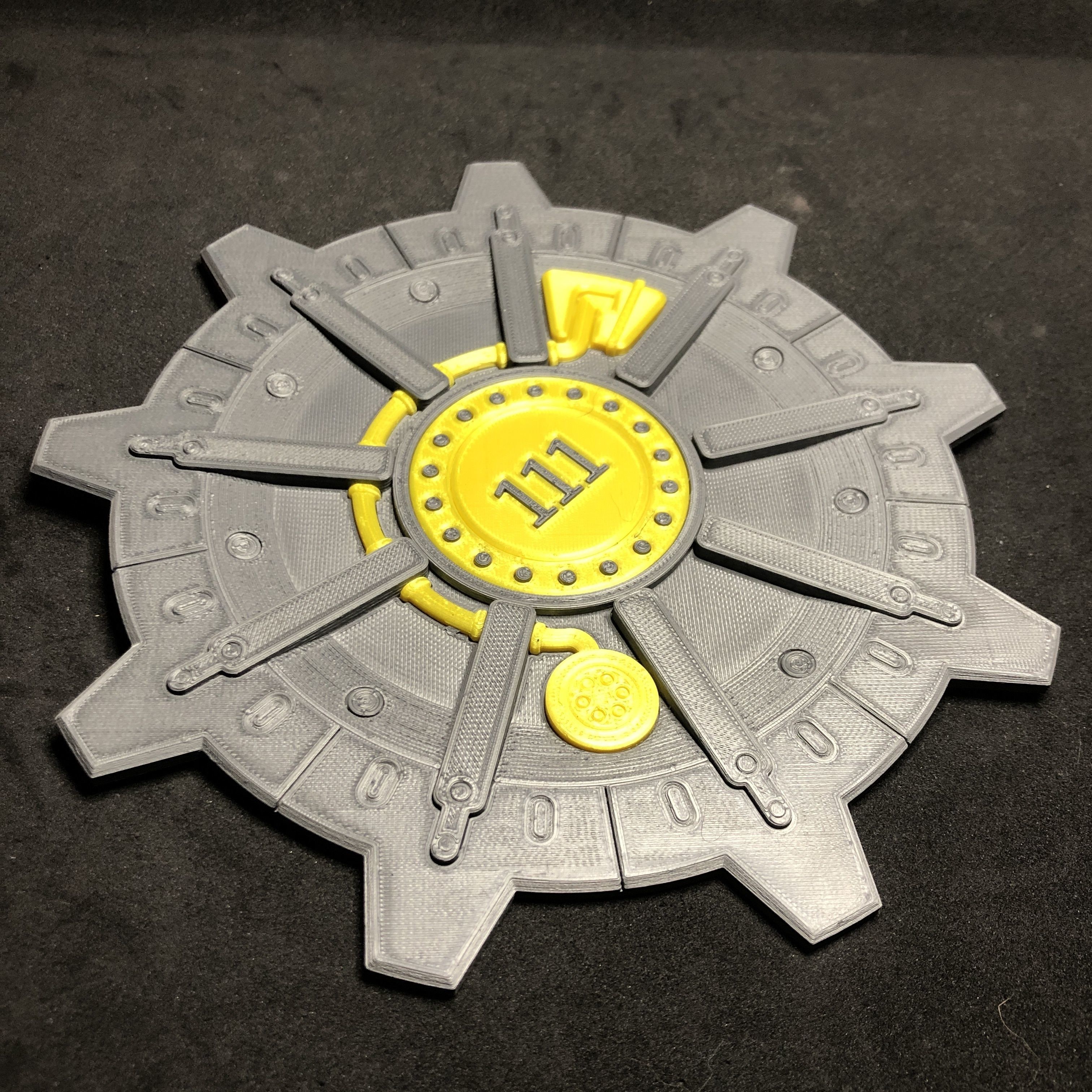 Fallout 111 Vault Door Wall Plaque 3D print model_4