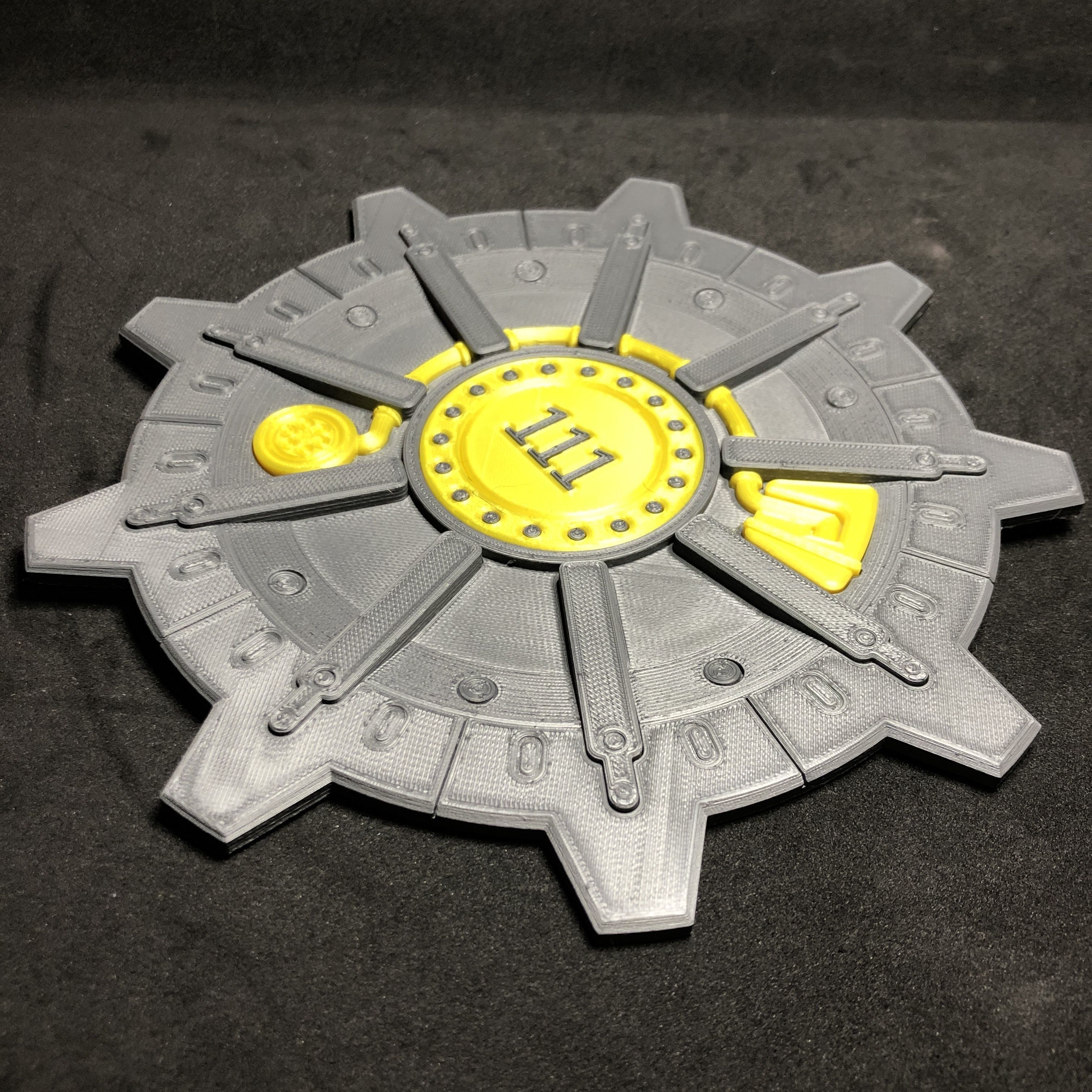Fallout 111 Vault Door Wall Plaque 3D print model_1