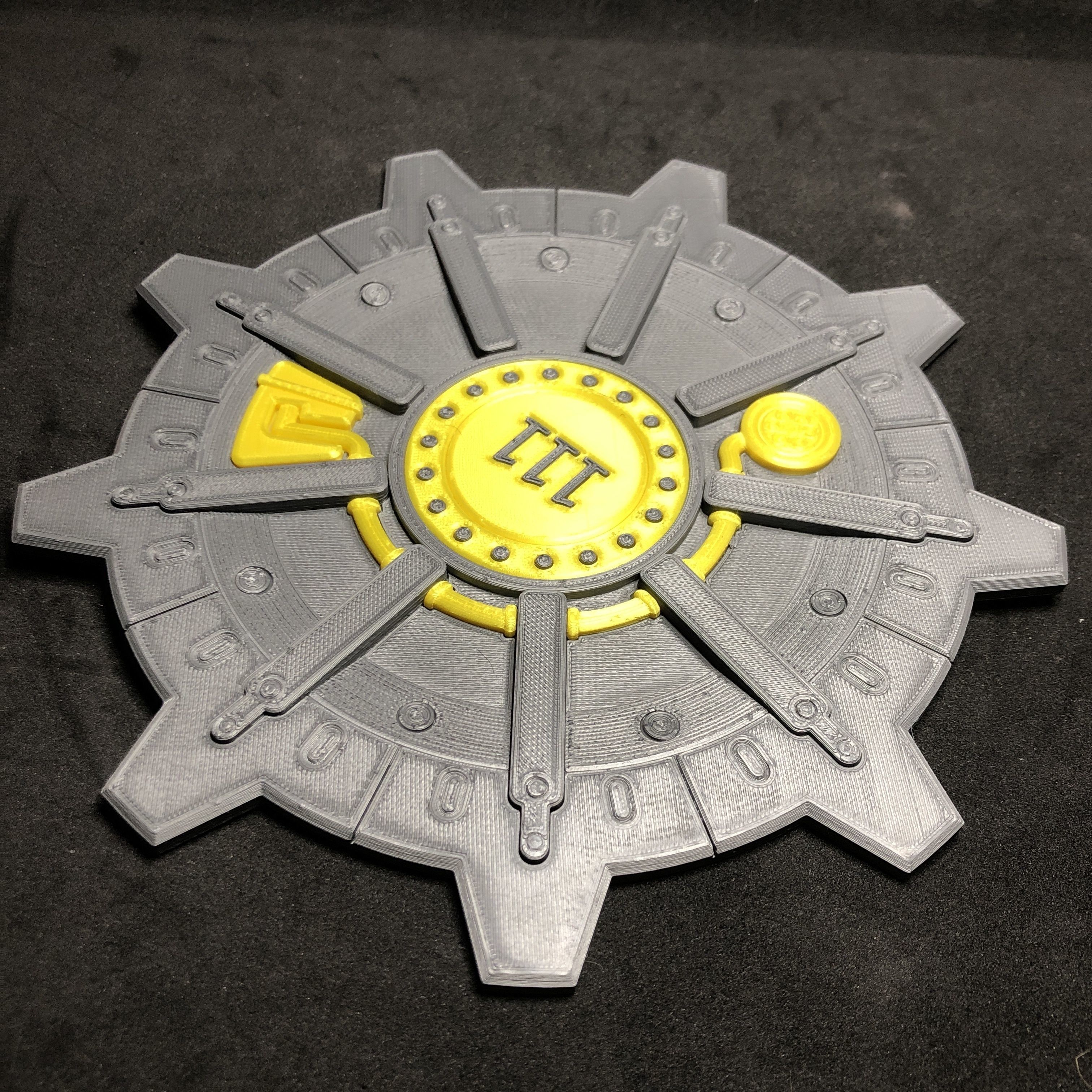 Fallout 111 Vault Door Wall Plaque 3D print model_3