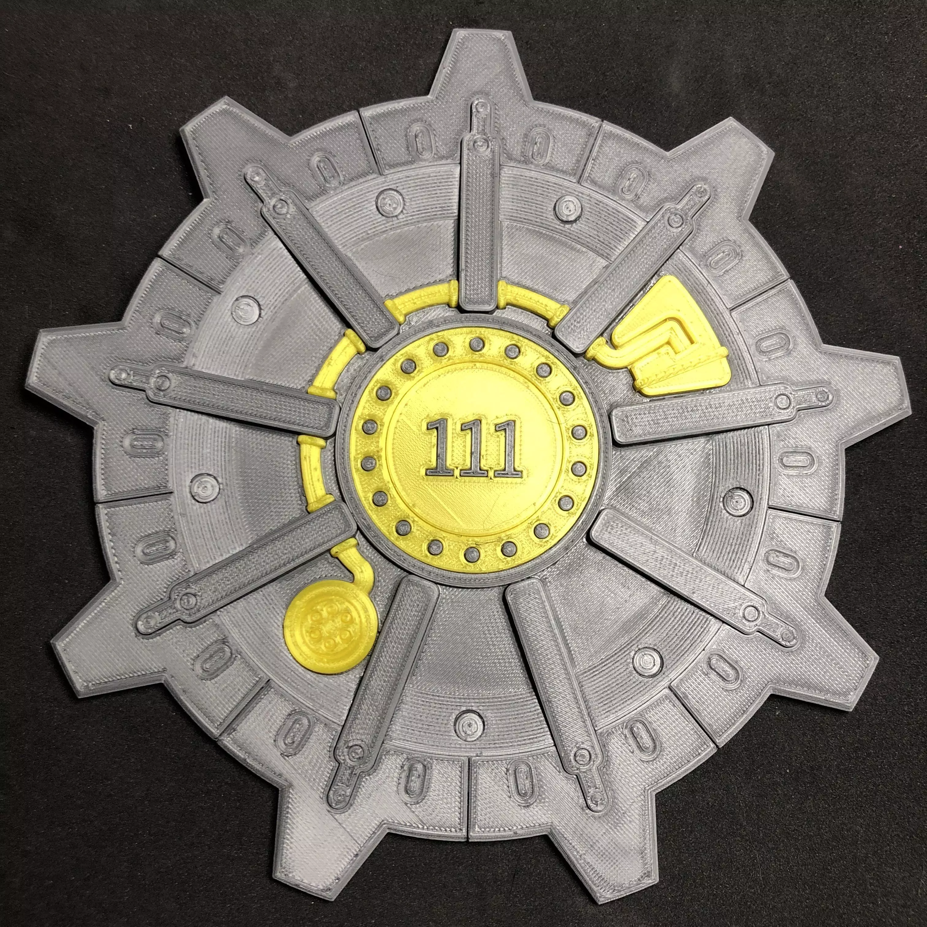 Fallout 111 Vault Door Wall Plaque 3D print model_0