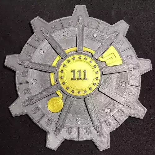 Fallout 111 Vault Door Wall Plaque 3D print model