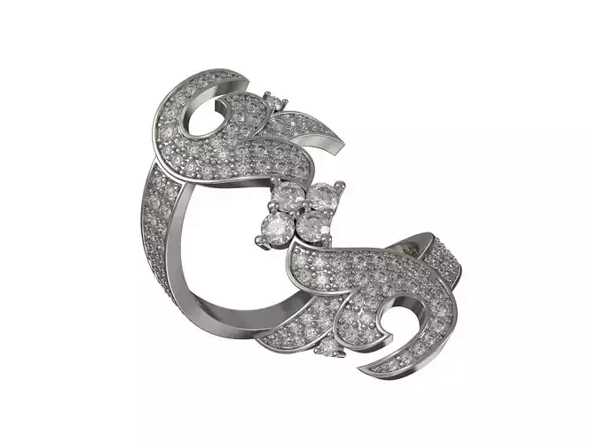 Custom gold ring with brilliants