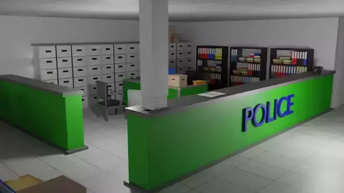 Police Station 3D model