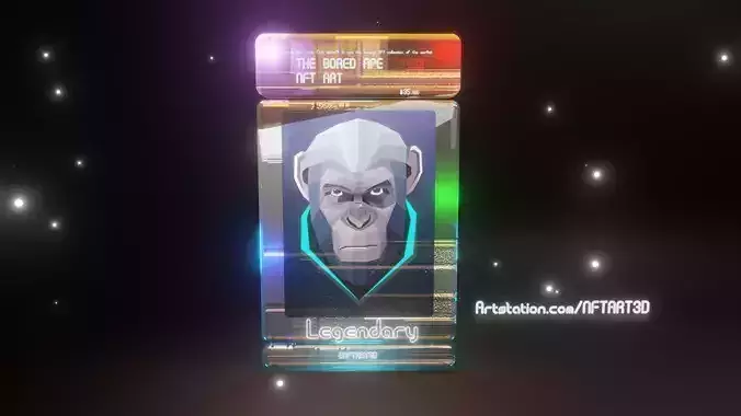 NFT Animated Collectible Card Blender Template 11