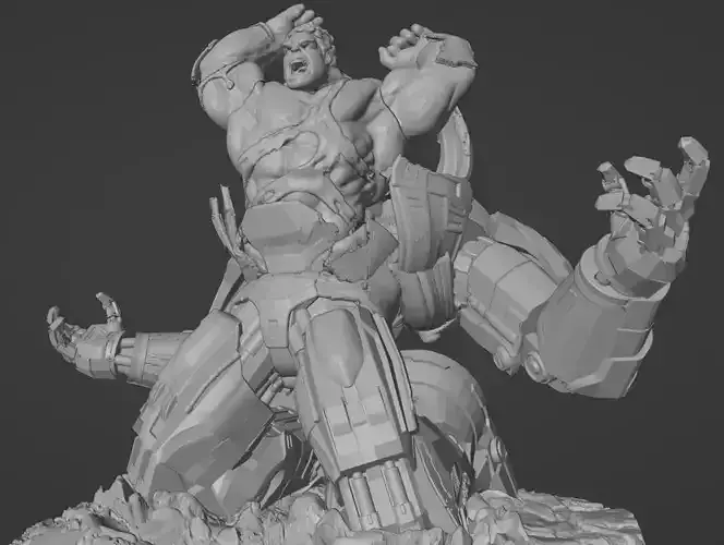 HULK break out of HULKBUSTER - STL files for 3D Printing
