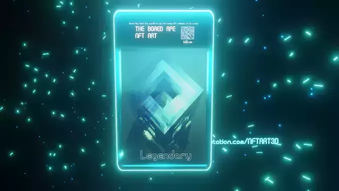 NFT Animated Collectible Card Blender Template 12