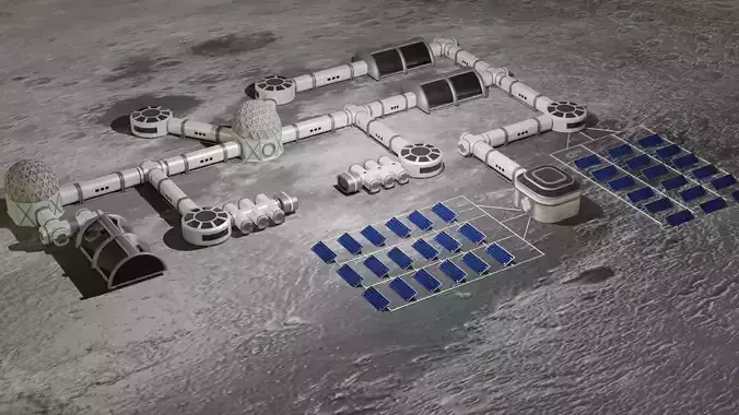 Moonbase 3D model