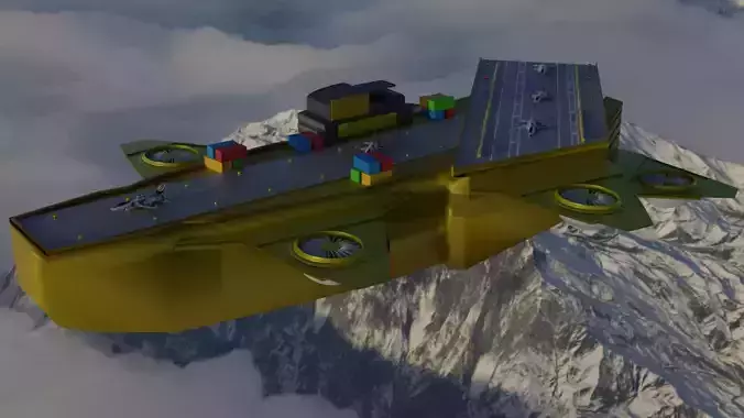 Flying Military Ship