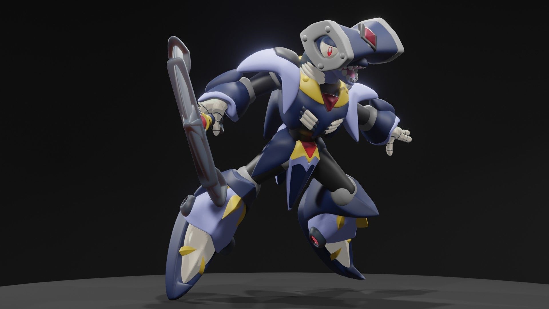 Metal Shark Player 3D model_3