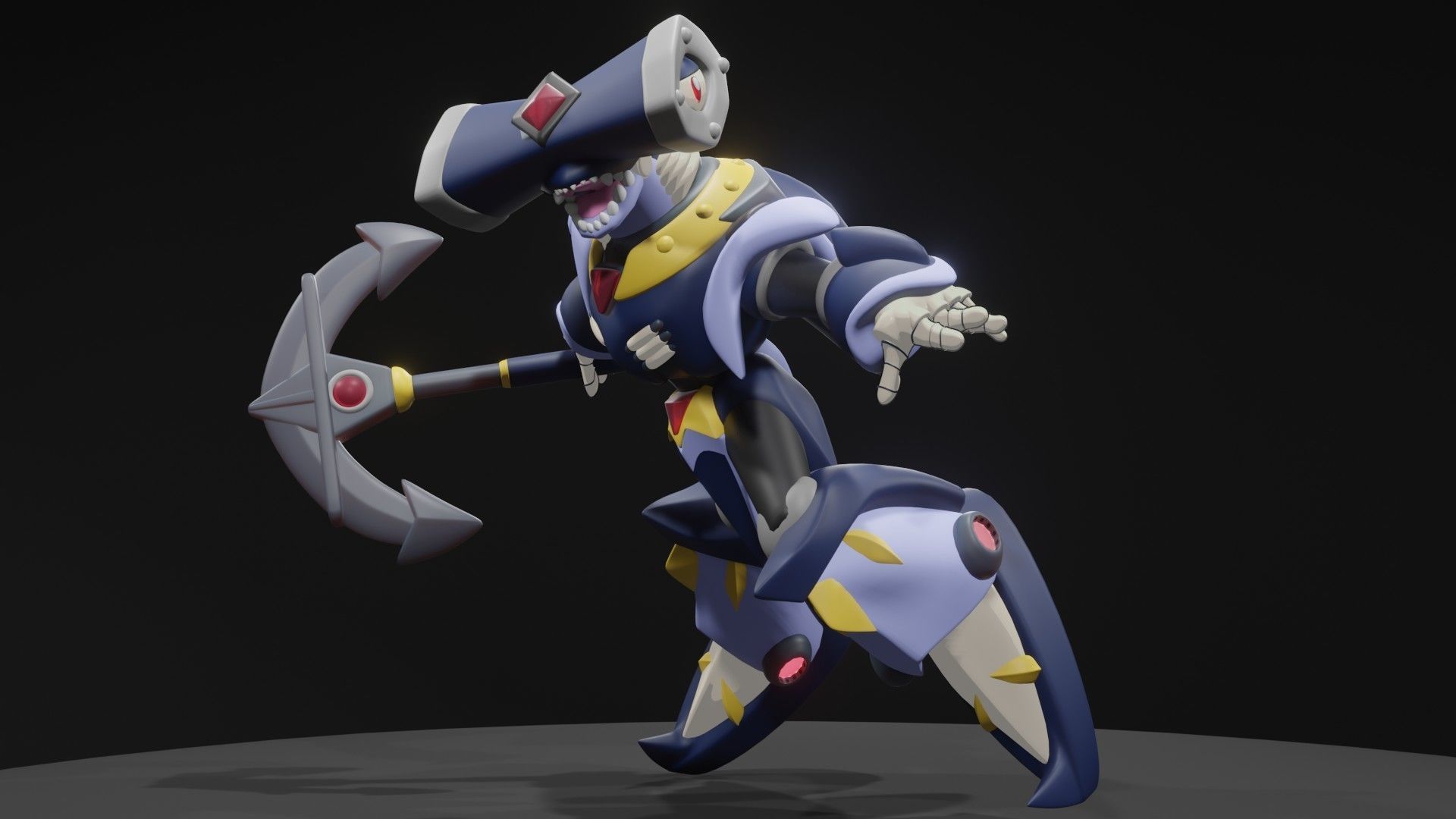 Metal Shark Player 3D model_4