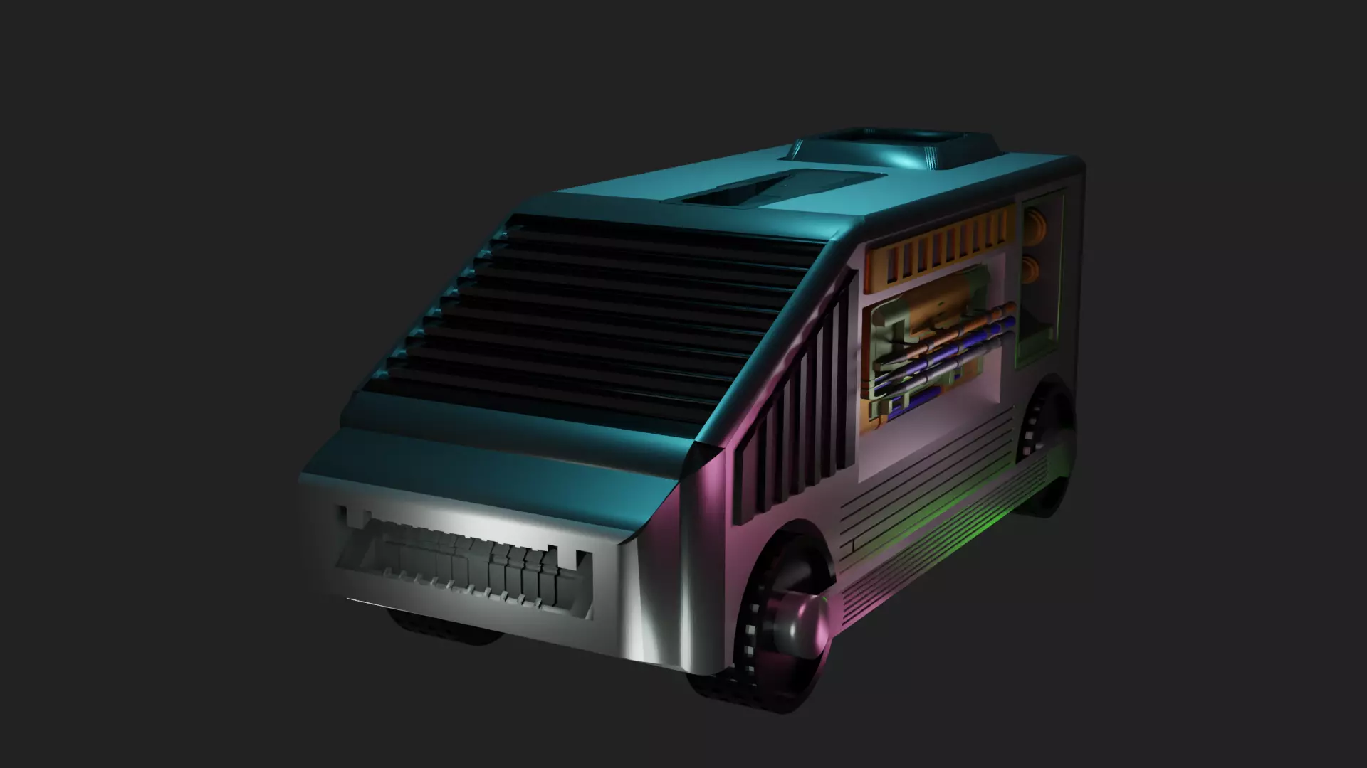 Sci-fi Car Low-poly 3D model