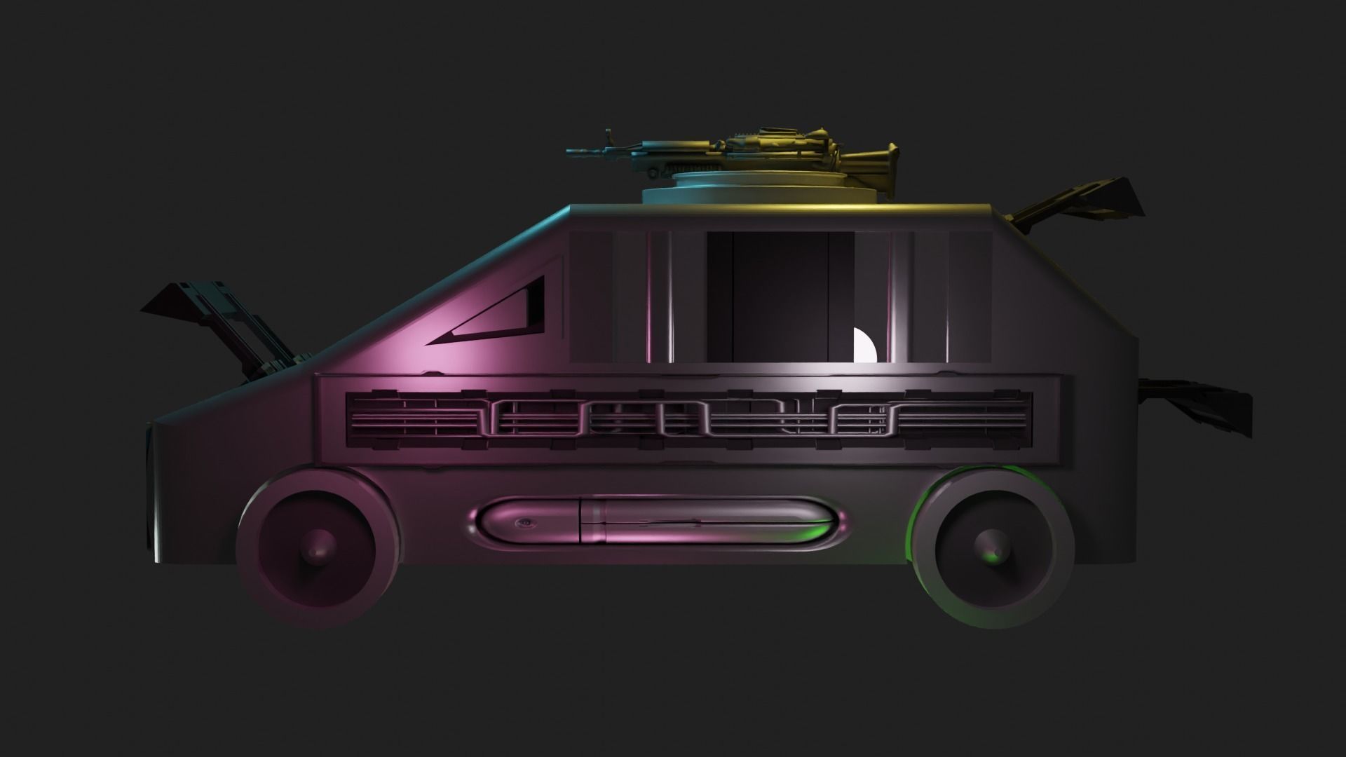 Sci-fi Car 3D model_4