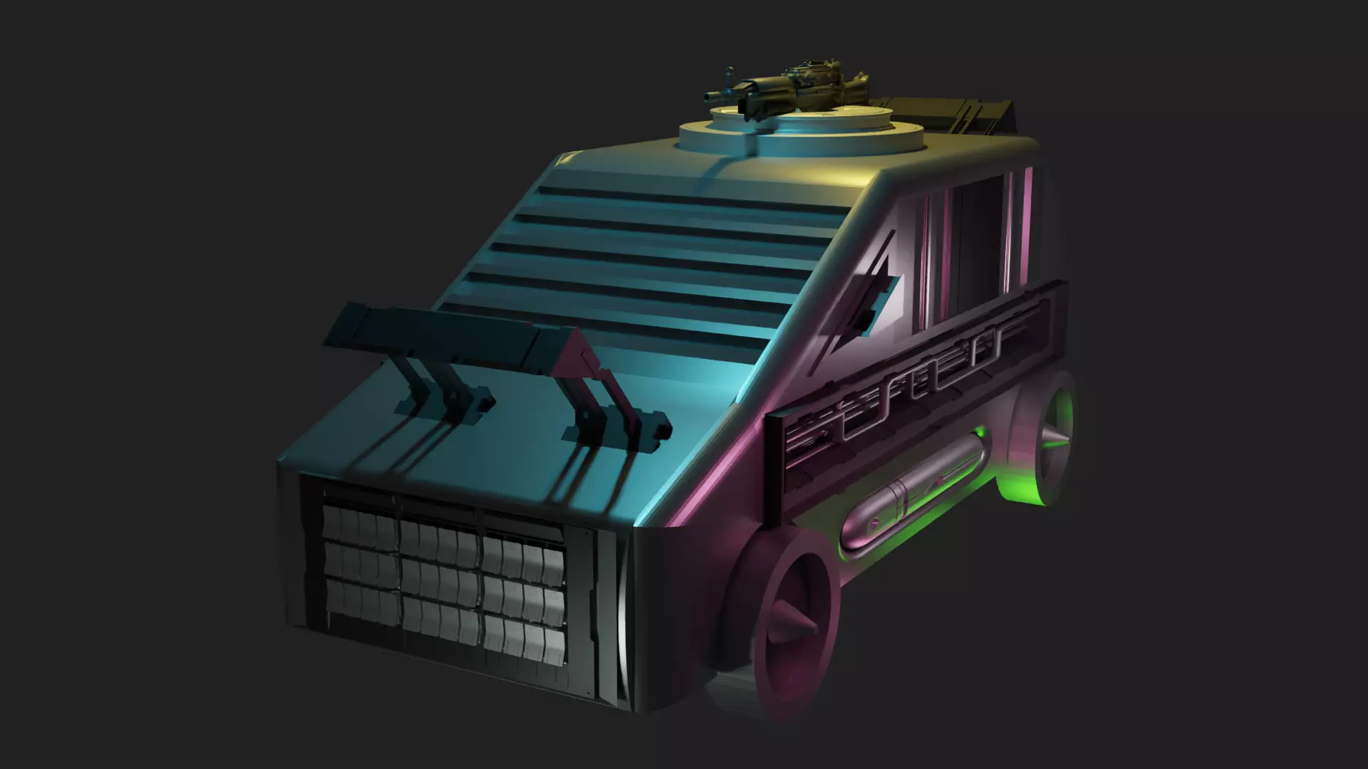 Sci-fi Car 3D model_0