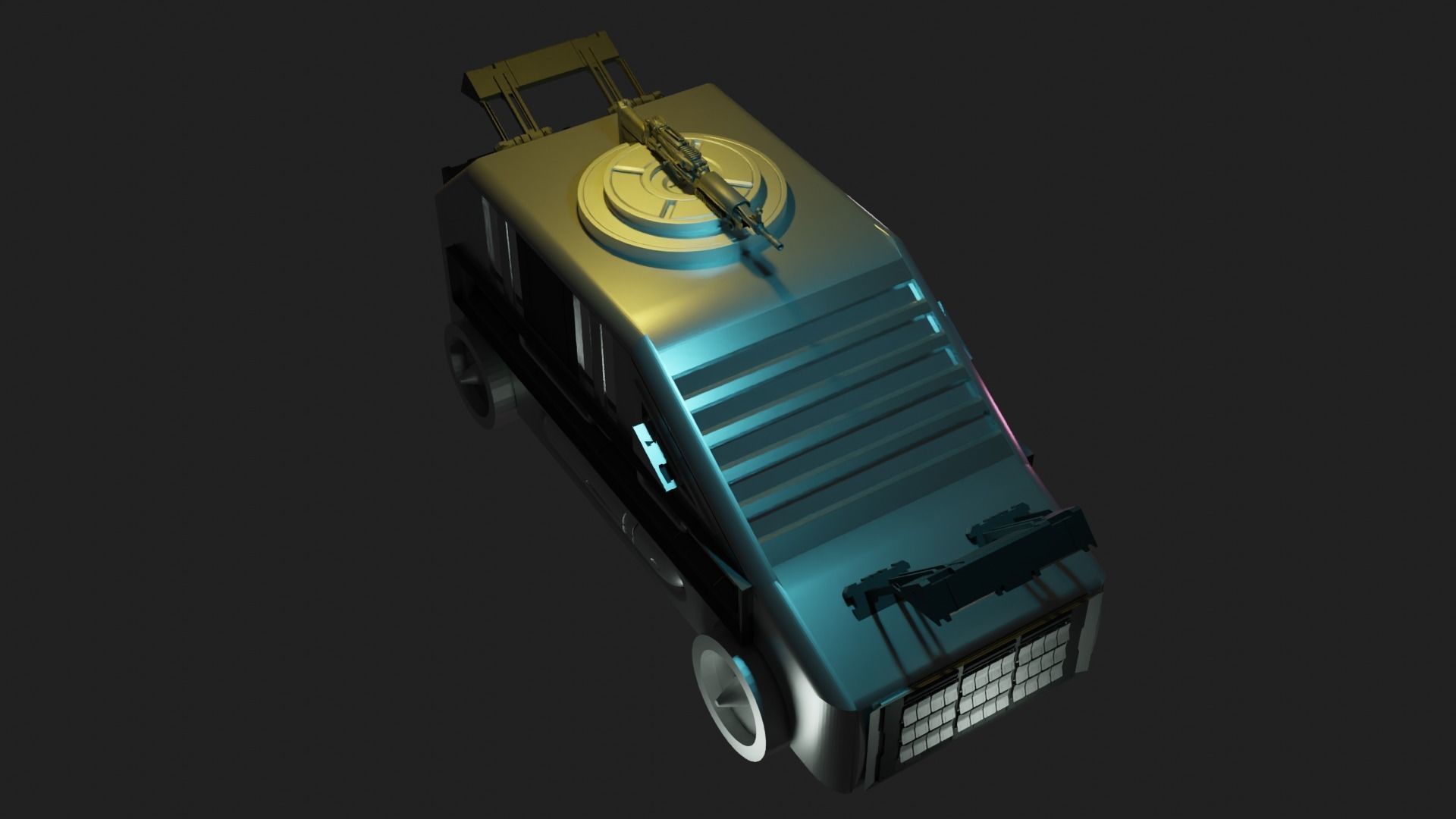 Sci-fi Car 3D model_2