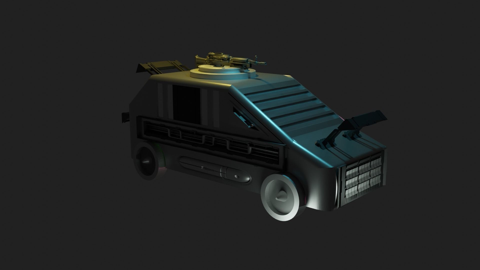 Sci-fi Car 3D model_3