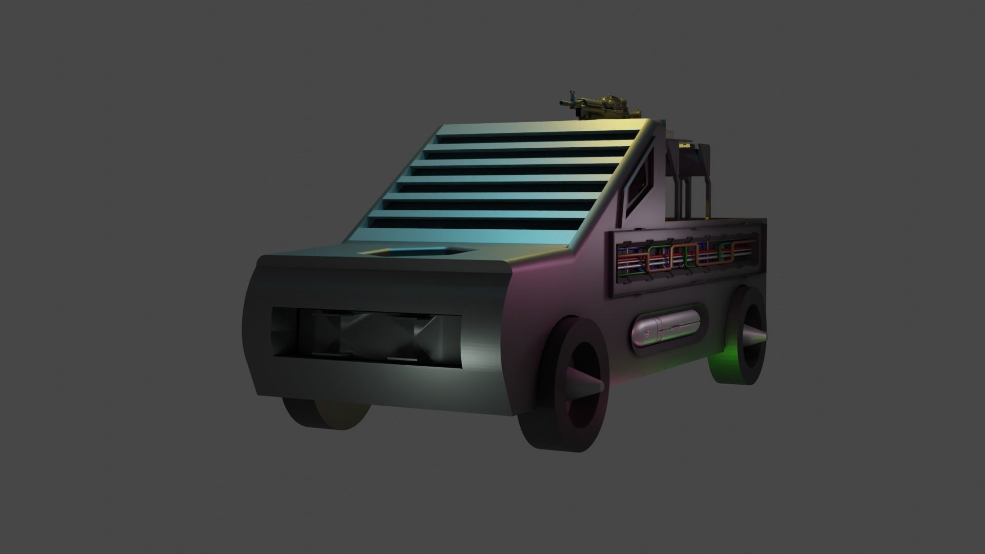 Sci-fi Car 3D model_4