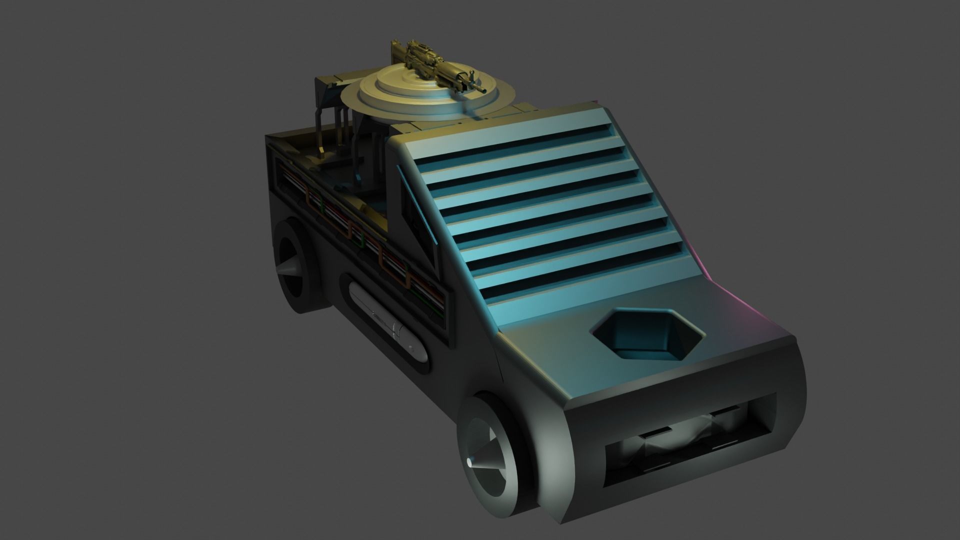 Sci-fi Car 3D model_2