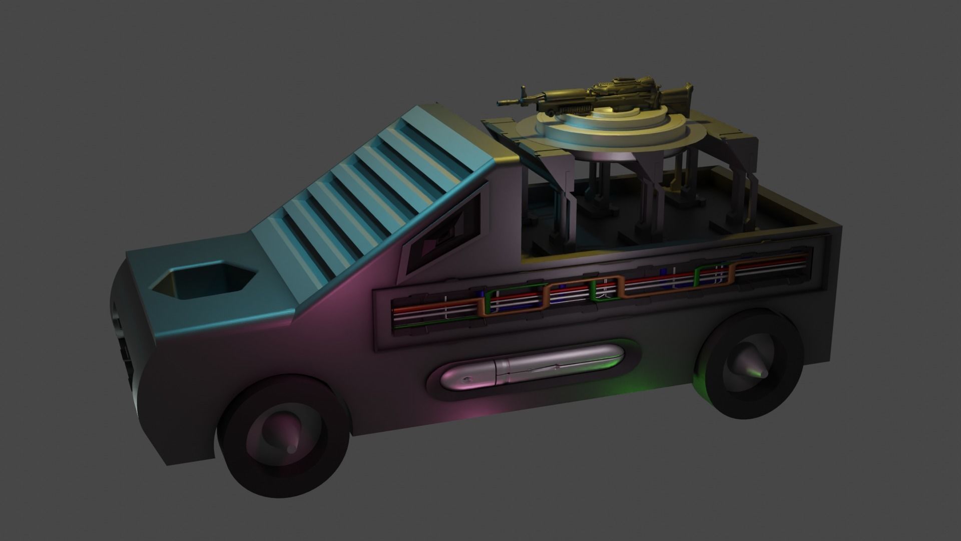 Sci-fi Car 3D model_1