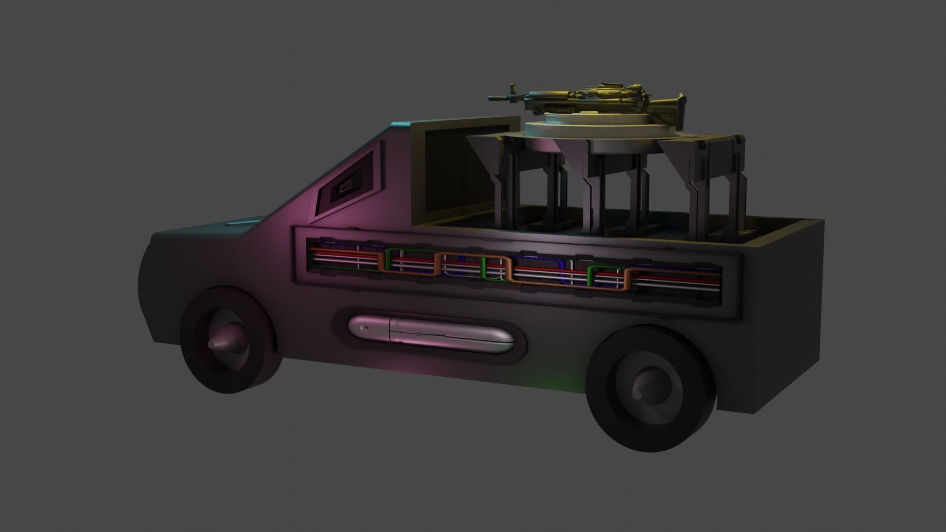 Sci-fi Car 3D model_3