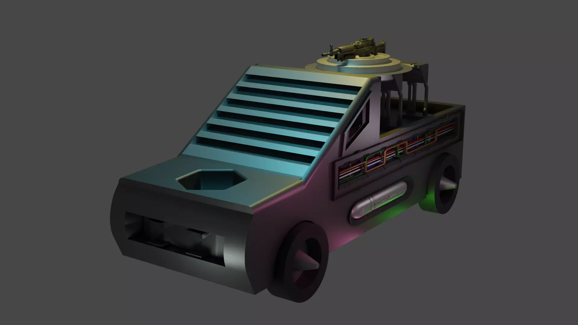 Sci-fi Car 3D model_0