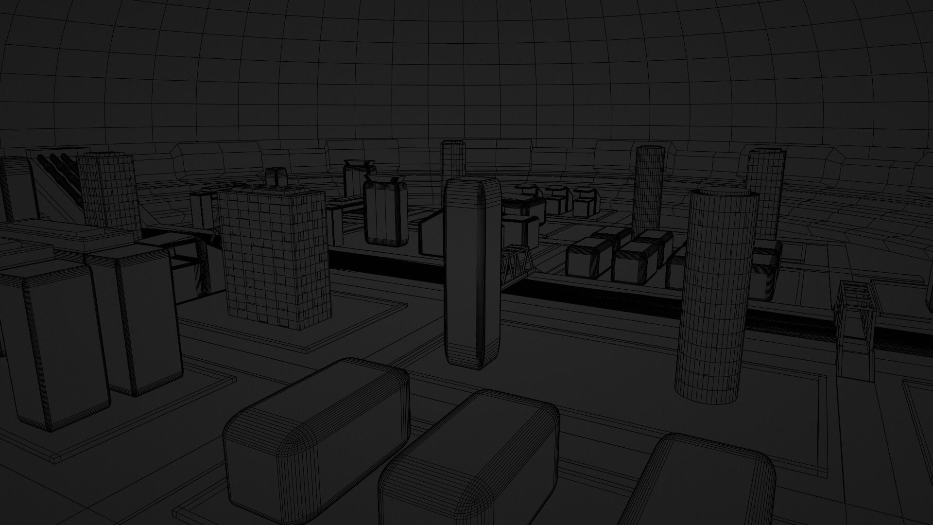 Futuristic City 3D model_6