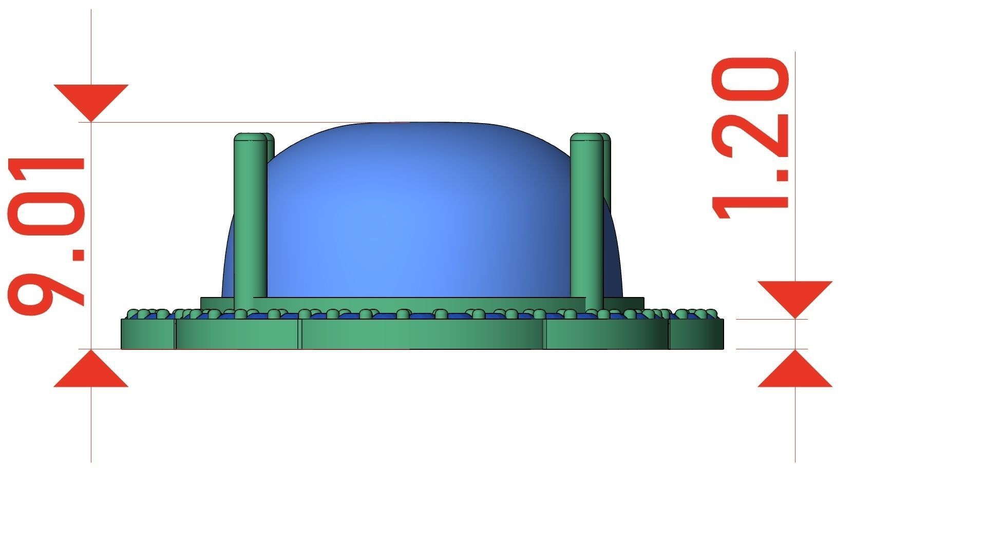 Cabochon Pendant 3D print model_3