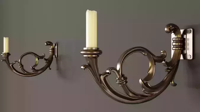 Classic wall candle lamp