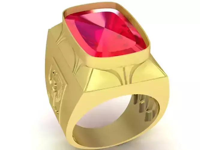 fengshui lucky diamond men ring 3463 3D print model
