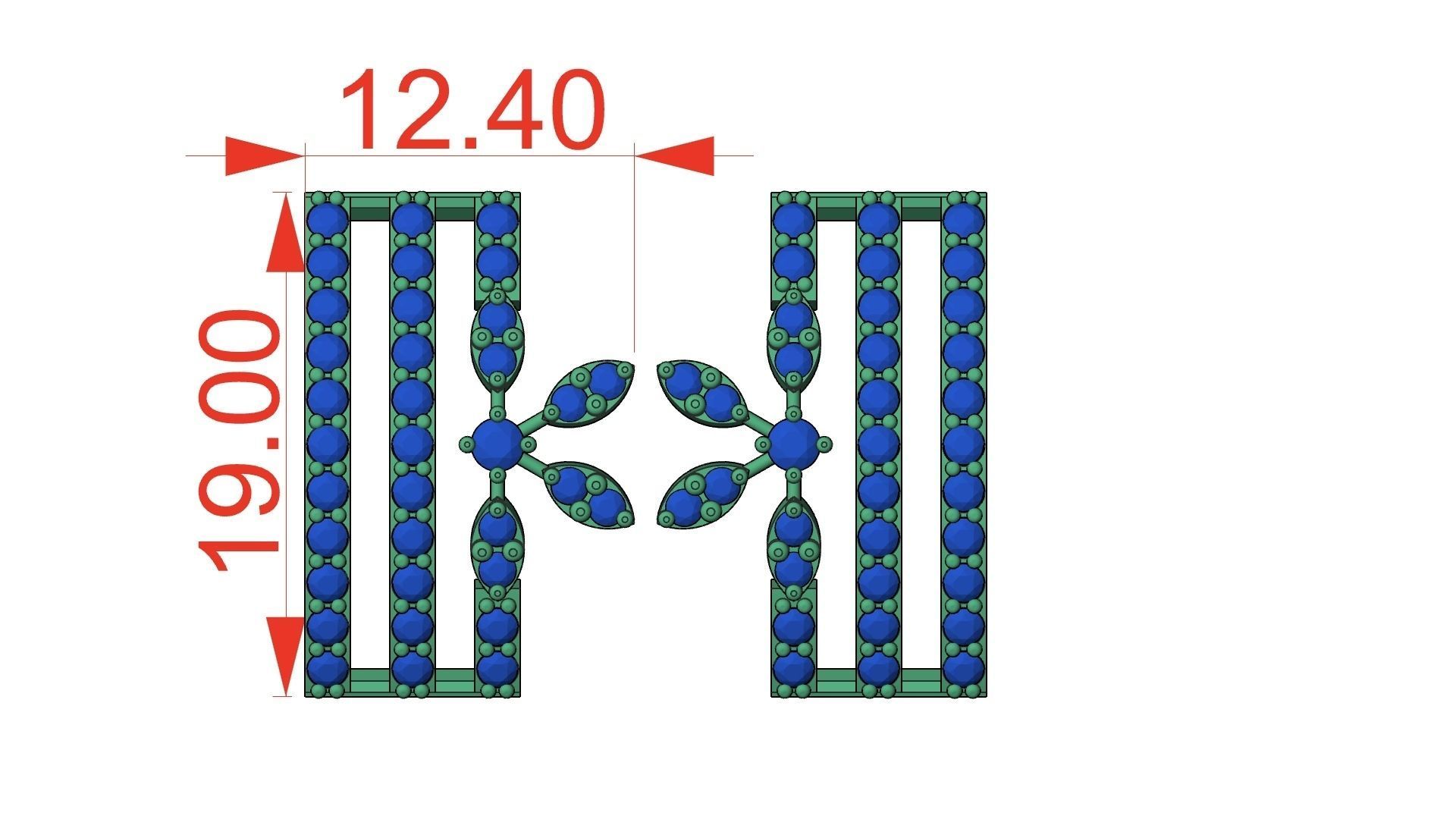 Diamond Earrings 3D print model_2