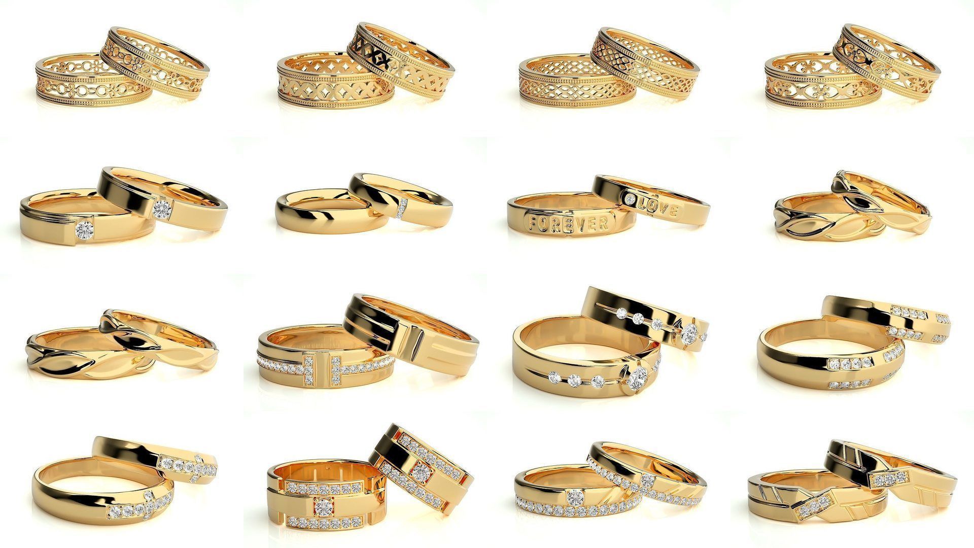 700 Wedding Band 3D Model Collection_65