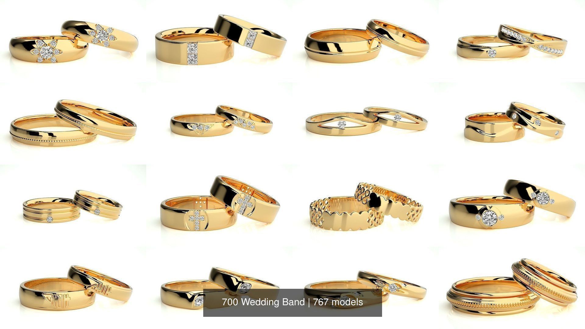 700 Wedding Band 3D Model Collection_40
