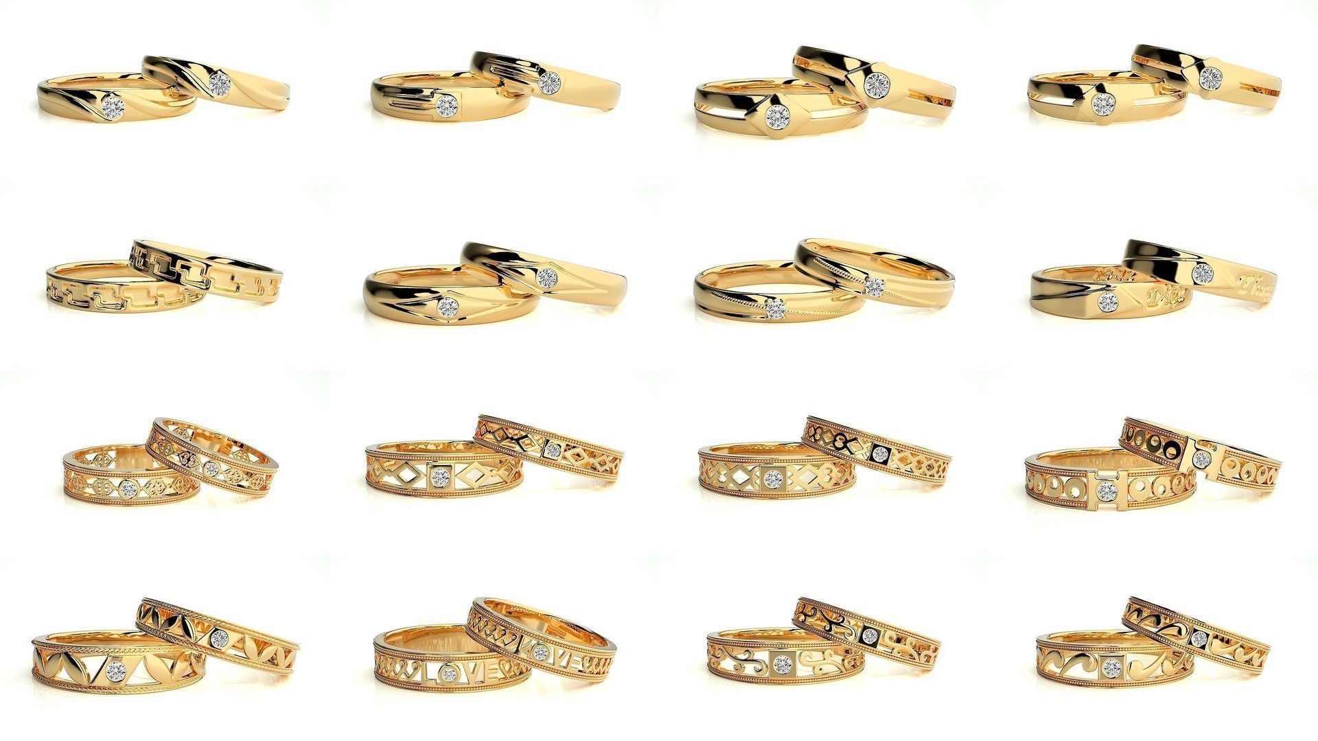 700 Wedding Band 3D Model Collection_92