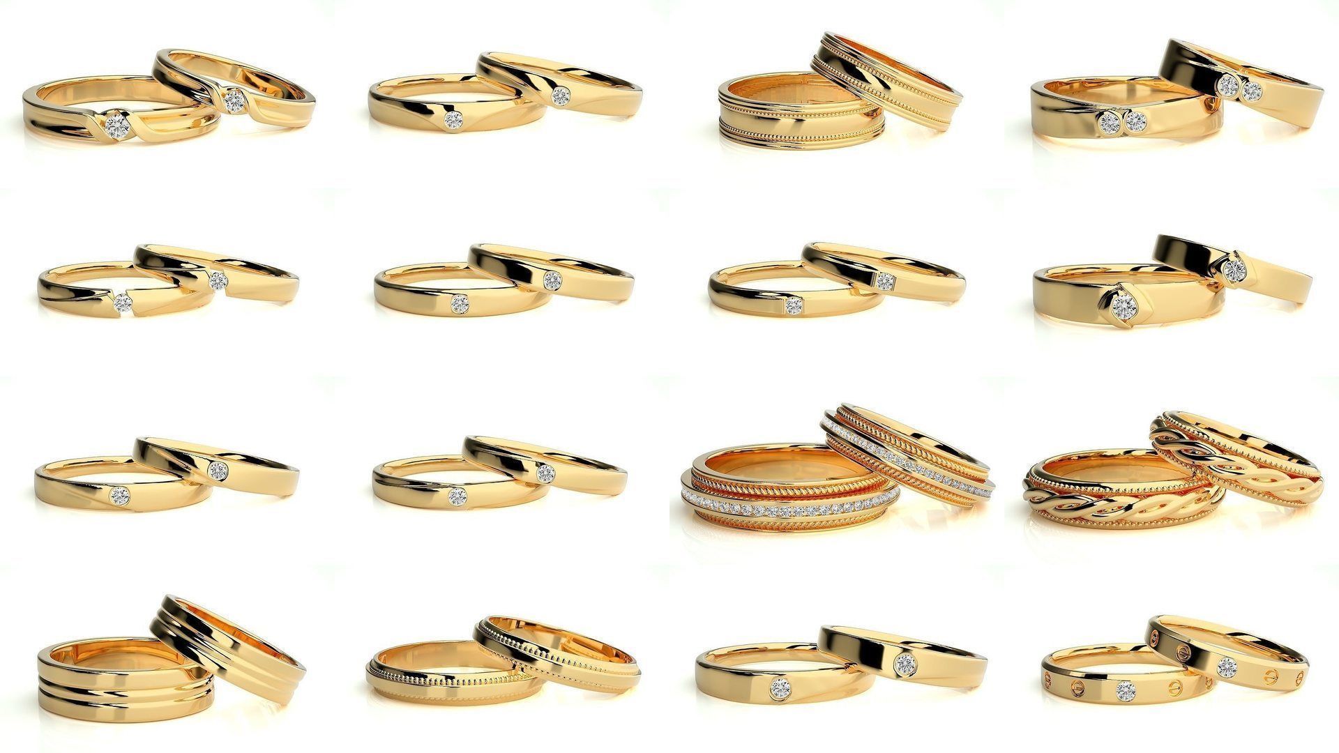700 Wedding Band 3D Model Collection_50