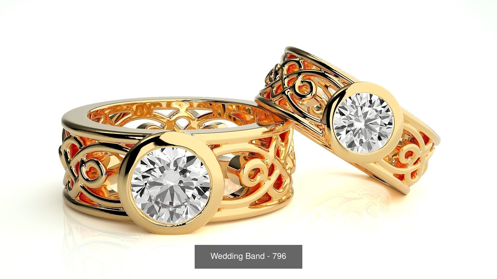 700 Wedding Band 3D Model Collection_150