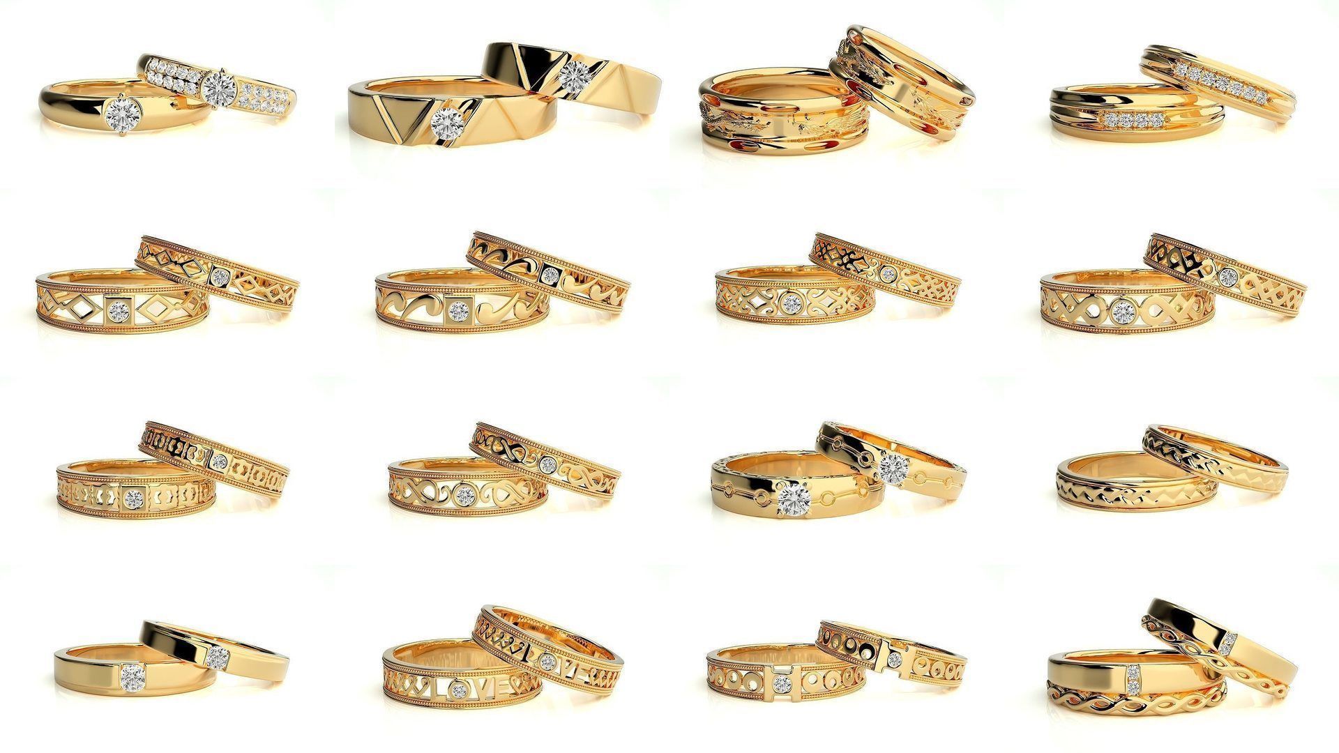 700 Wedding Band 3D Model Collection_104