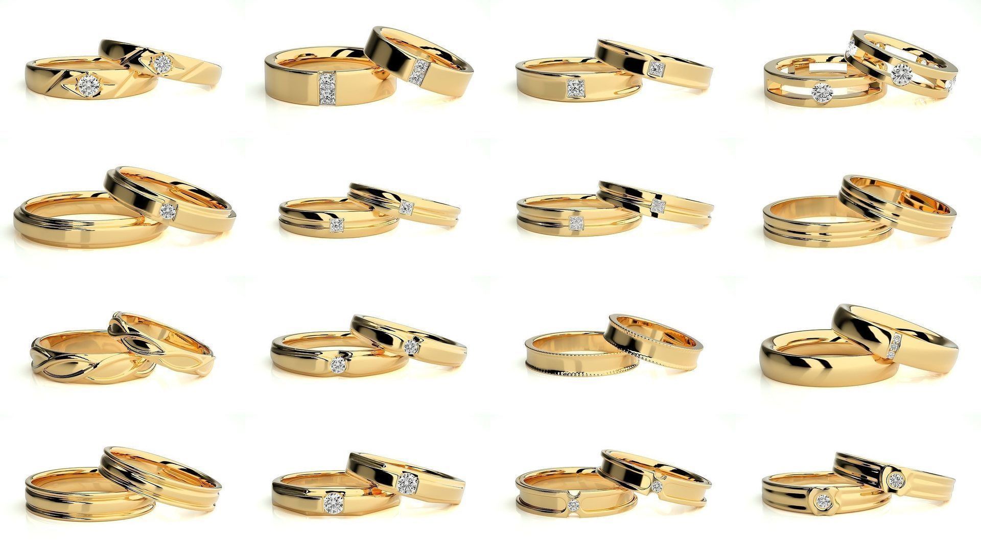 700 Wedding Band 3D Model Collection_59
