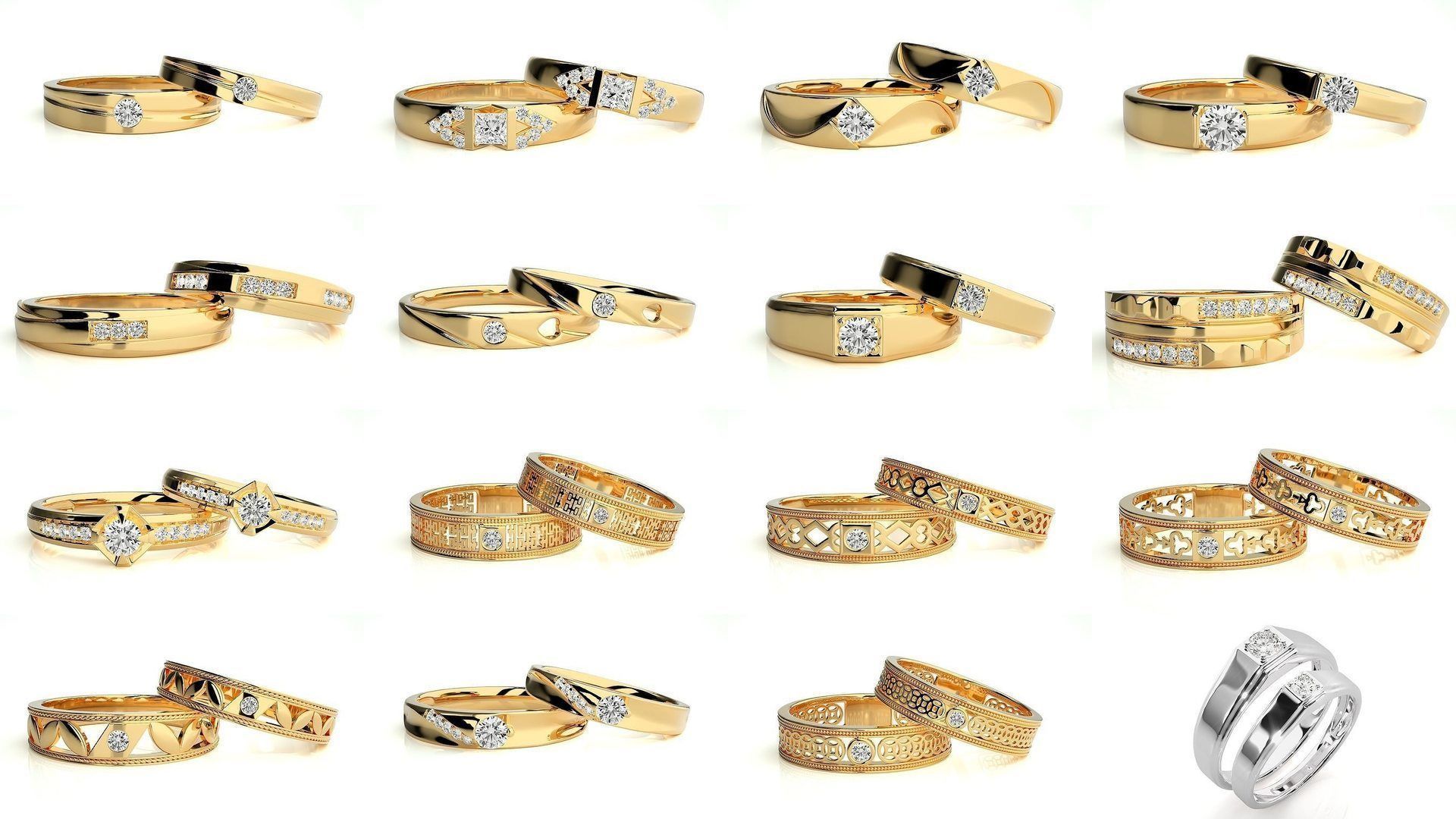 700 Wedding Band 3D Model Collection_128
