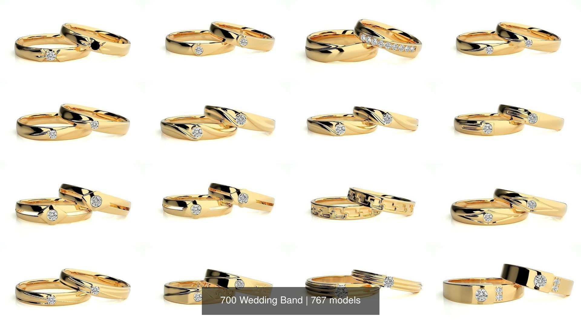 700 Wedding Band 3D Model Collection_88